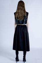 Load image into Gallery viewer, Shadow Noir Mock-neck Crop Top
