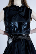 Load image into Gallery viewer, Shadow Noir Mock-neck Crop Top
