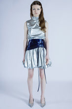 Load image into Gallery viewer, DANSHUU Leather Wide Belt - Aurora Blue
