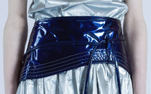 Load image into Gallery viewer, DANSHUU Leather Wide Belt - Aurora Blue
