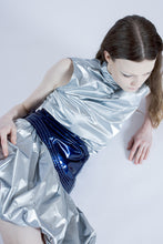 Load image into Gallery viewer, DANSHUU Leather Wide Belt - Aurora Blue
