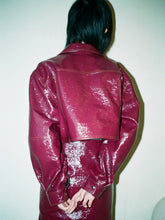 Load image into Gallery viewer, Vinyl Cropped Vegan-leather Jacket
