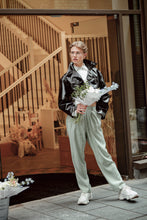 Load image into Gallery viewer, Cropped Vegan Leather Jacket
